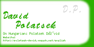 david polatsek business card